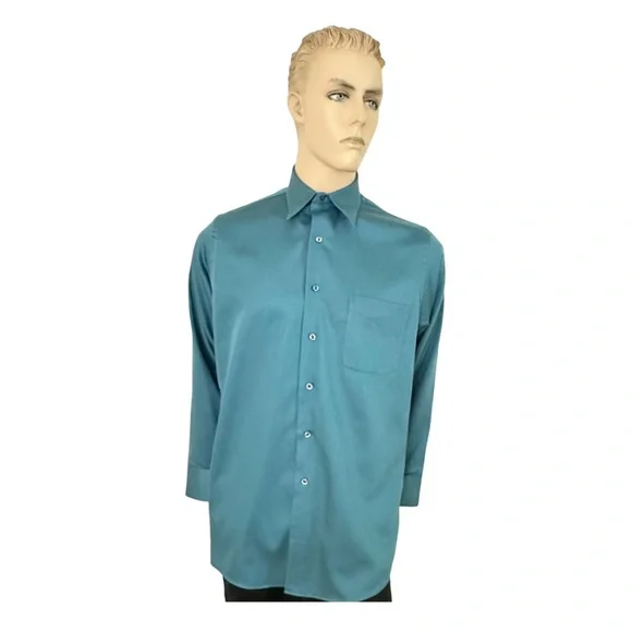 Geoffrey Beene Shirts | Geoffrey Beene Men's Dress Shirt Dark Turquoise { Medium : 15 - 32/33 } | Color: Blue | Size: { Medium : 15 - 32/33 } | Geoffrey Beene Shirts | Geoffrey Beene Men's Dress Shirt Dark Turquoise { Medium : 15 - 32/33 } | Color: Blue | Size: { Medium : 15 - 32/33 } |